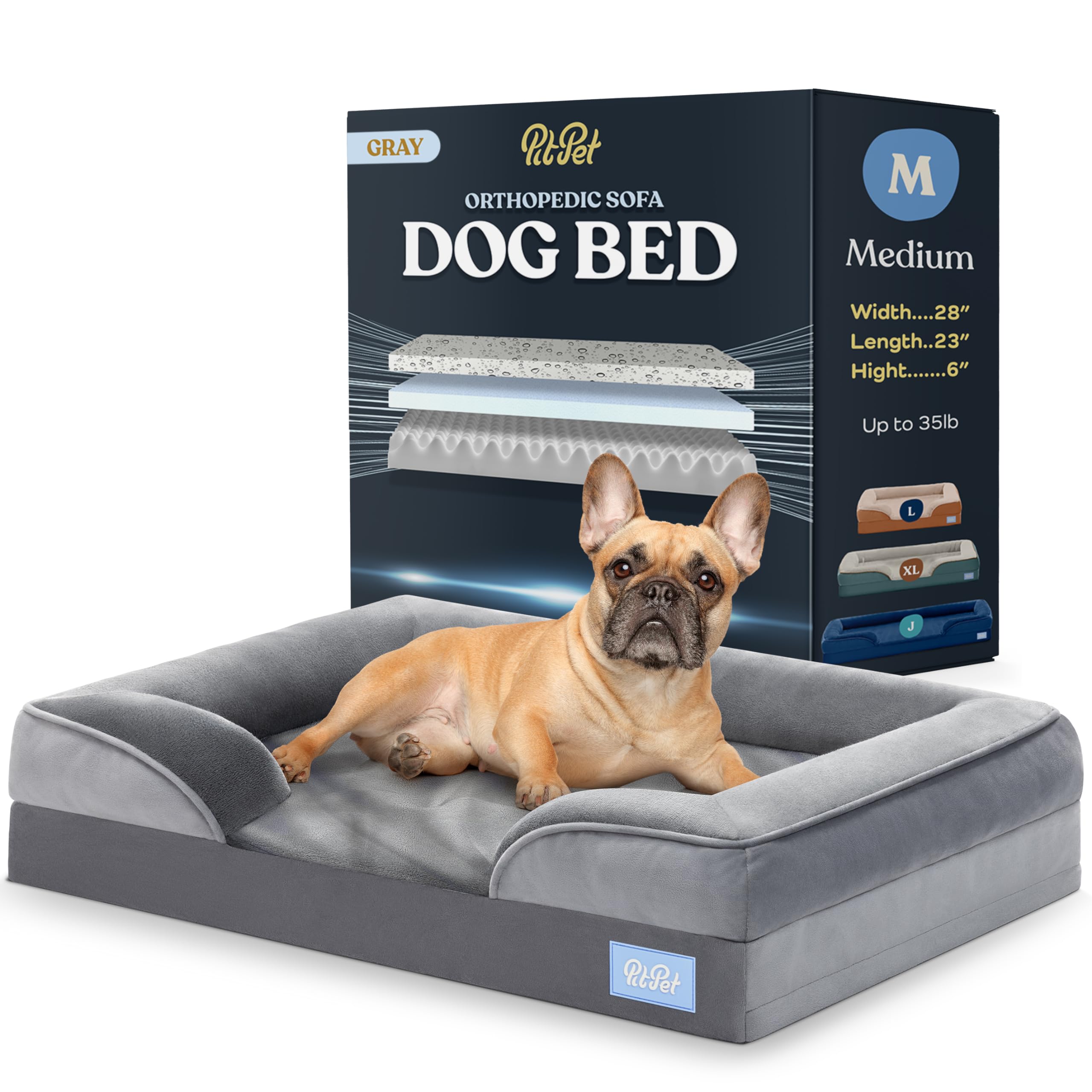 Pitpet Orthopedic Sofa Dog Bed Ultra Comfortable Dog Beds for