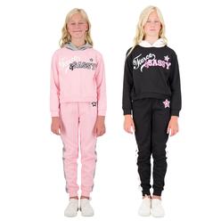 Star Ride Sweet Butterfly Girls 4-Piece Fleece Active Hoodie and Athletic Jogger Sweatpants and Sweatshirt Kids Clothing Set