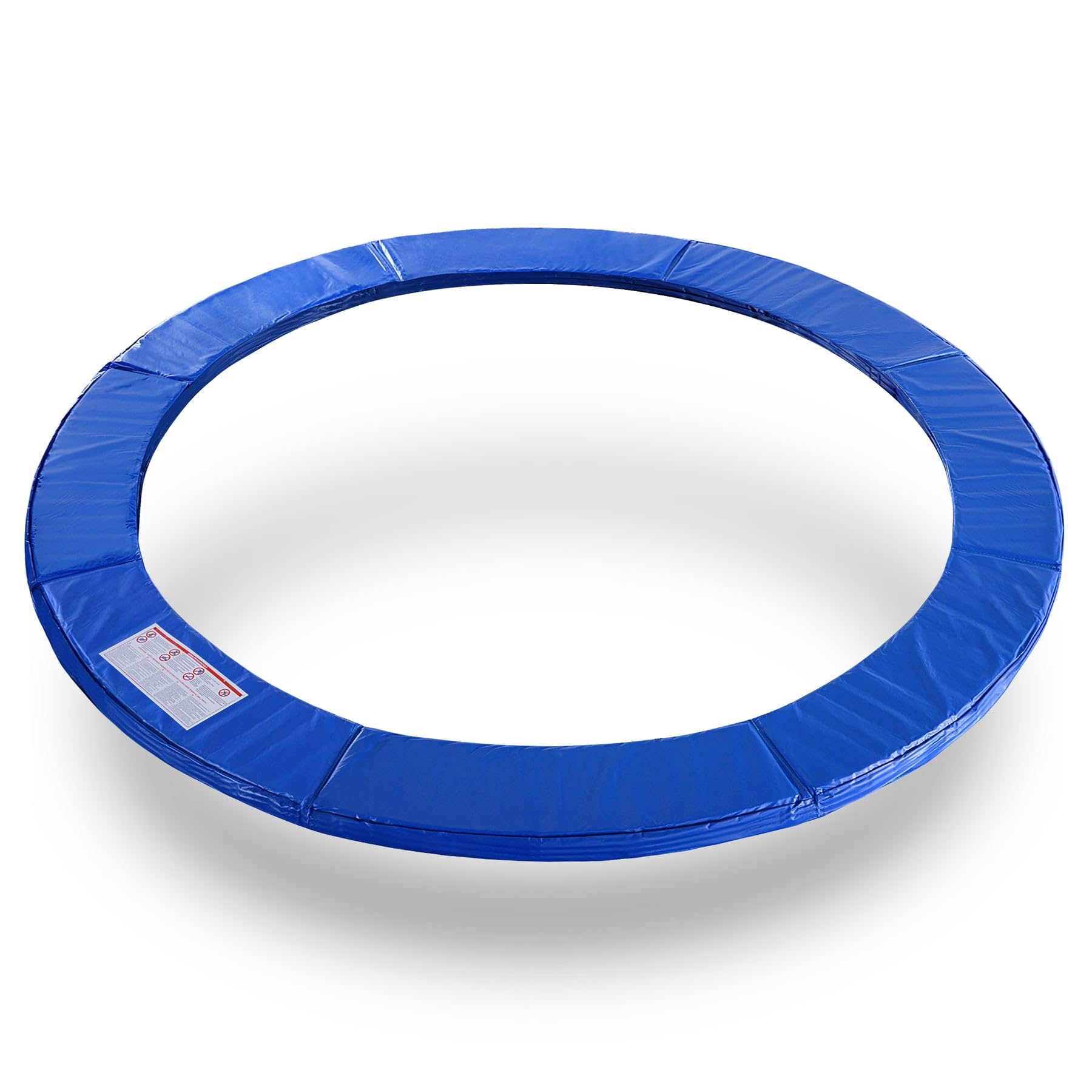 Exacme Trampoline Pad Replacement Round Safety Spring Cover, No Hole for Pole (Blue, 8 Foot)