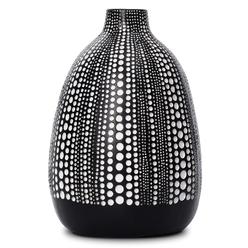 Quoowiit Modern Vase for Home Decor, Black and White Vase for Living Room Bedroom Office Decoration, Decorative Flower Vase for