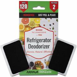 AIRNINJA Fridge Refrigerator Freezer Deodorizer PATCH  Organic Odor Eliminator  4 Month Supply  Foul Smell Remover  BEATS Baking Soda & A