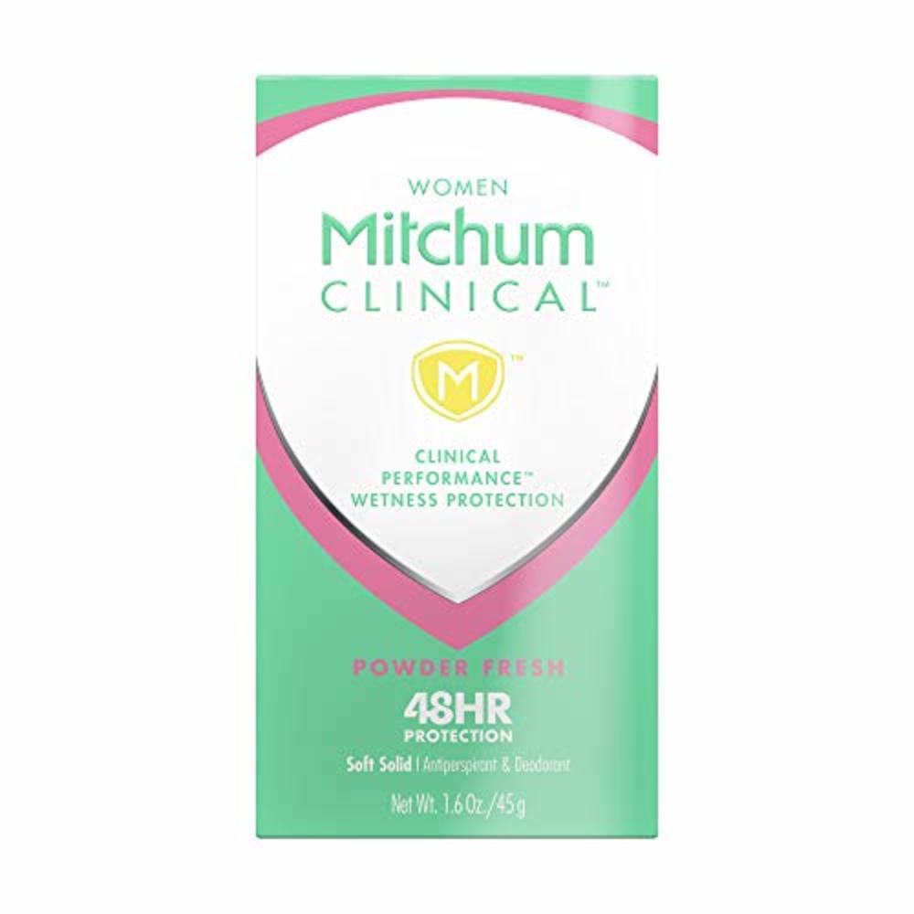 Mitchum Women Clinical Soft Solid Antiperspirant Deodorant ,Powder Fresh , 1.6 Ounce (Pack of 1)