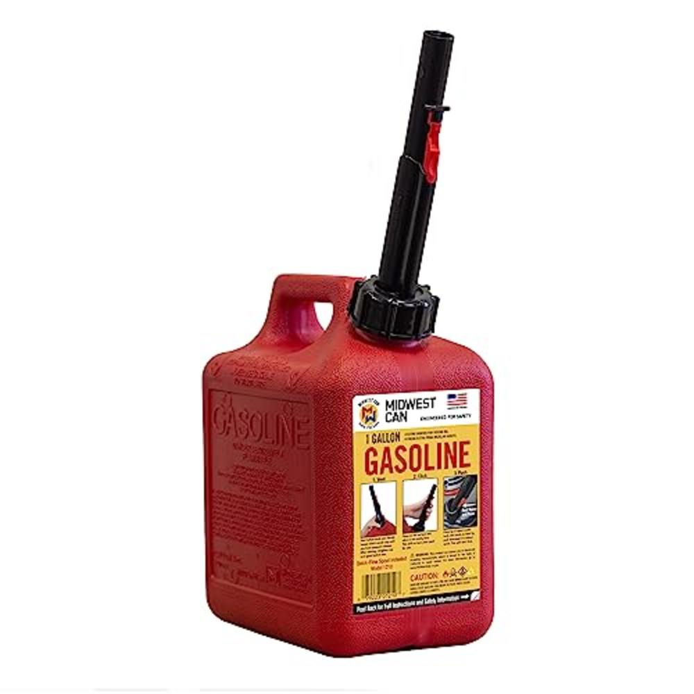 Midwest Can Quick-Flow Spout Midwest Can 1210 Auto Shut Off Gasoline Can - 1 Gallon
