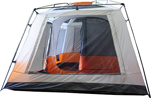 World Famous Sports WFS 8-Person 2-Room Cabin Camping Tent with Rain Fly, Orange