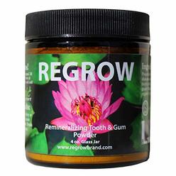 REGROW BRAND REGROW Remineralizing Tooth Powder - Stop Sensitive Teeth and Gums - Whiter Teeth Naturally - Cleans, Heals, & Protects Teeth an
