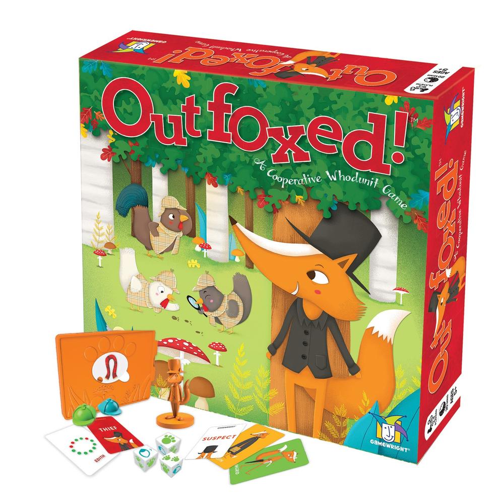 Gamewright OUTFOXED, A CLASSIC WHO DUNNIT GAME FOR PRESCHOOLERS, 4 players