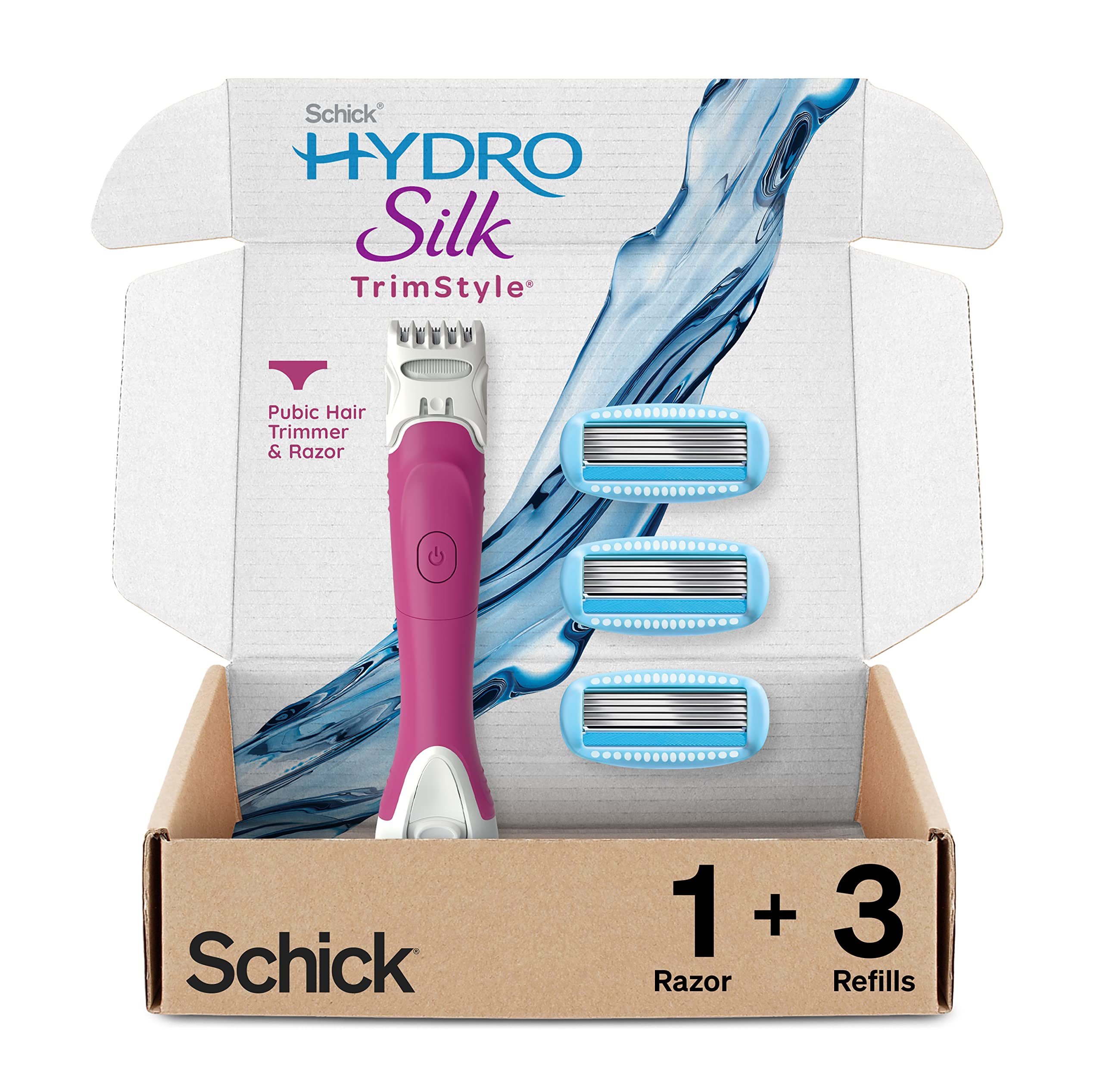 Schick Hydro Silk Trimstyle Bikini Razors for Women with Bikini Trimmer  Womens Razors, 5 Blade Razors for Women, Bikini Hair Re