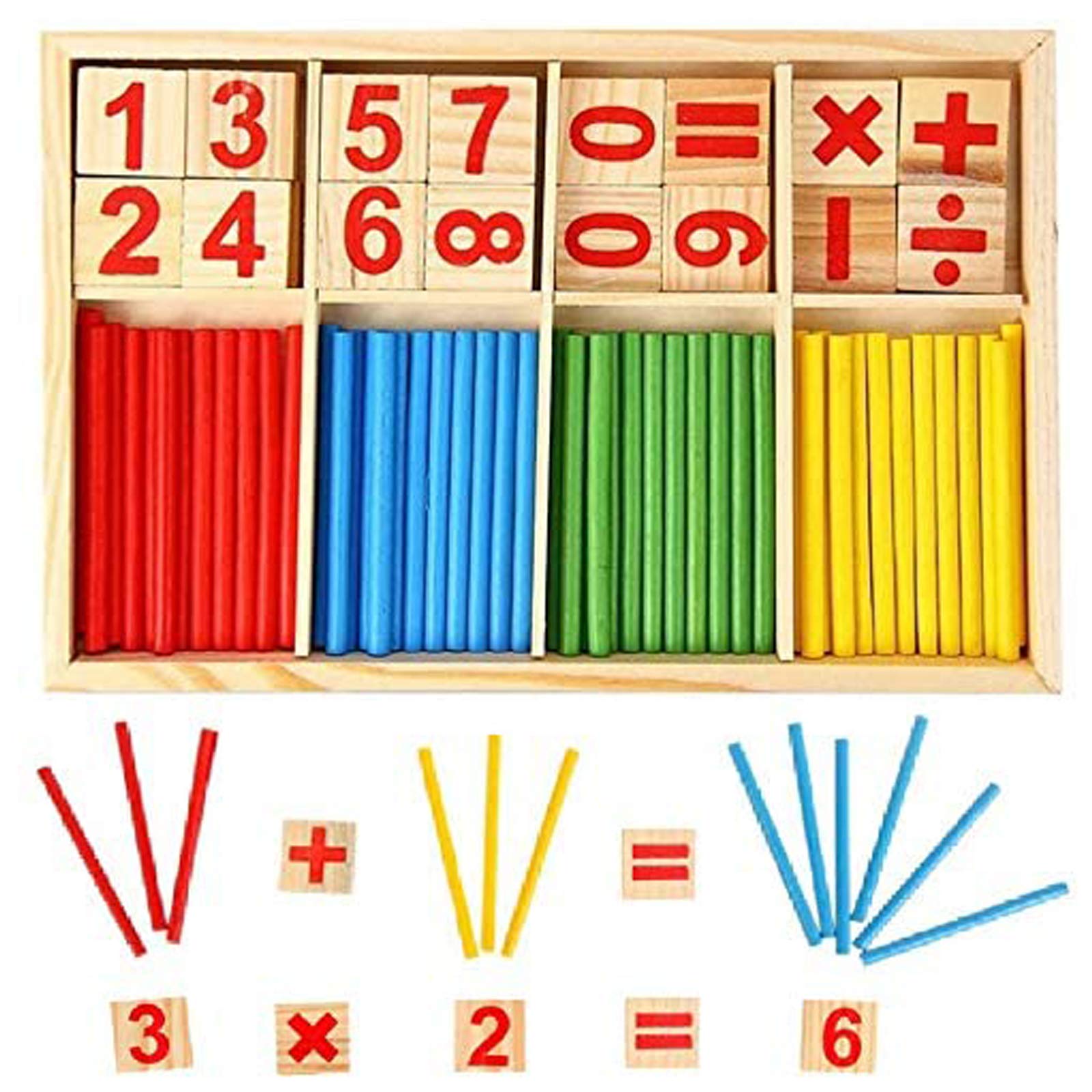 KUTOI Counting Number Blocks and Sticks | Montessori Toys for Kids Learning| Homeschool Supplies for Math manipulatives | Toddle