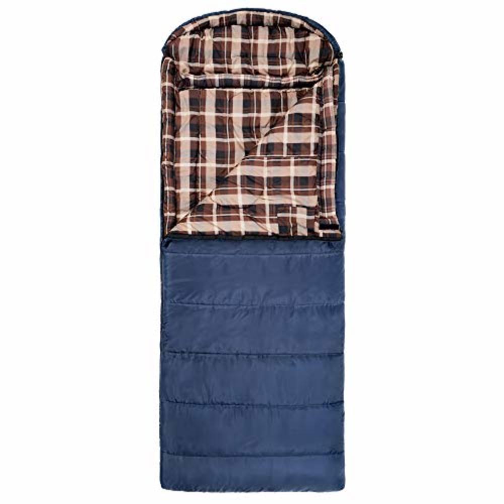 TETON Sports Celsius XL 0F Sleeping Bag; Great for Family Camping; Free Compression Sack, Blue - Right Zip