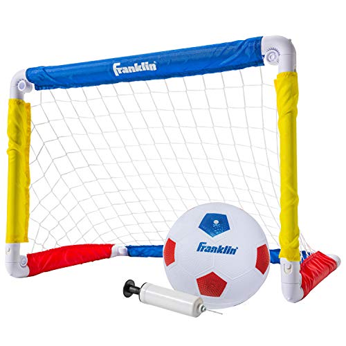 Franklin Sports Kids Mini Soccer Goal Set - Backyard/Indoor Mini Net and Ball Set with Pump - Portable Folding Youth Soccer Goal