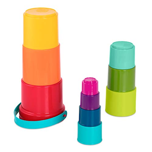 Battat - Stacking Toy - Educational & Dexterity Toy - Nesting Cup Playset - Water & Beach Toys - 18 Months + - Stack Up Cups