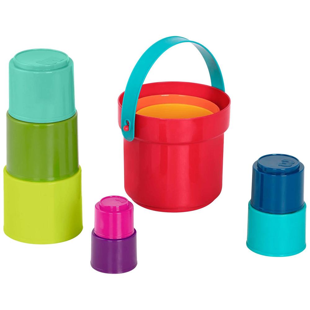 Battat - Stacking Toy - Educational & Dexterity Toy - Nesting Cup Playset - Water & Beach Toys - 18 Months + - Stack Up Cups
