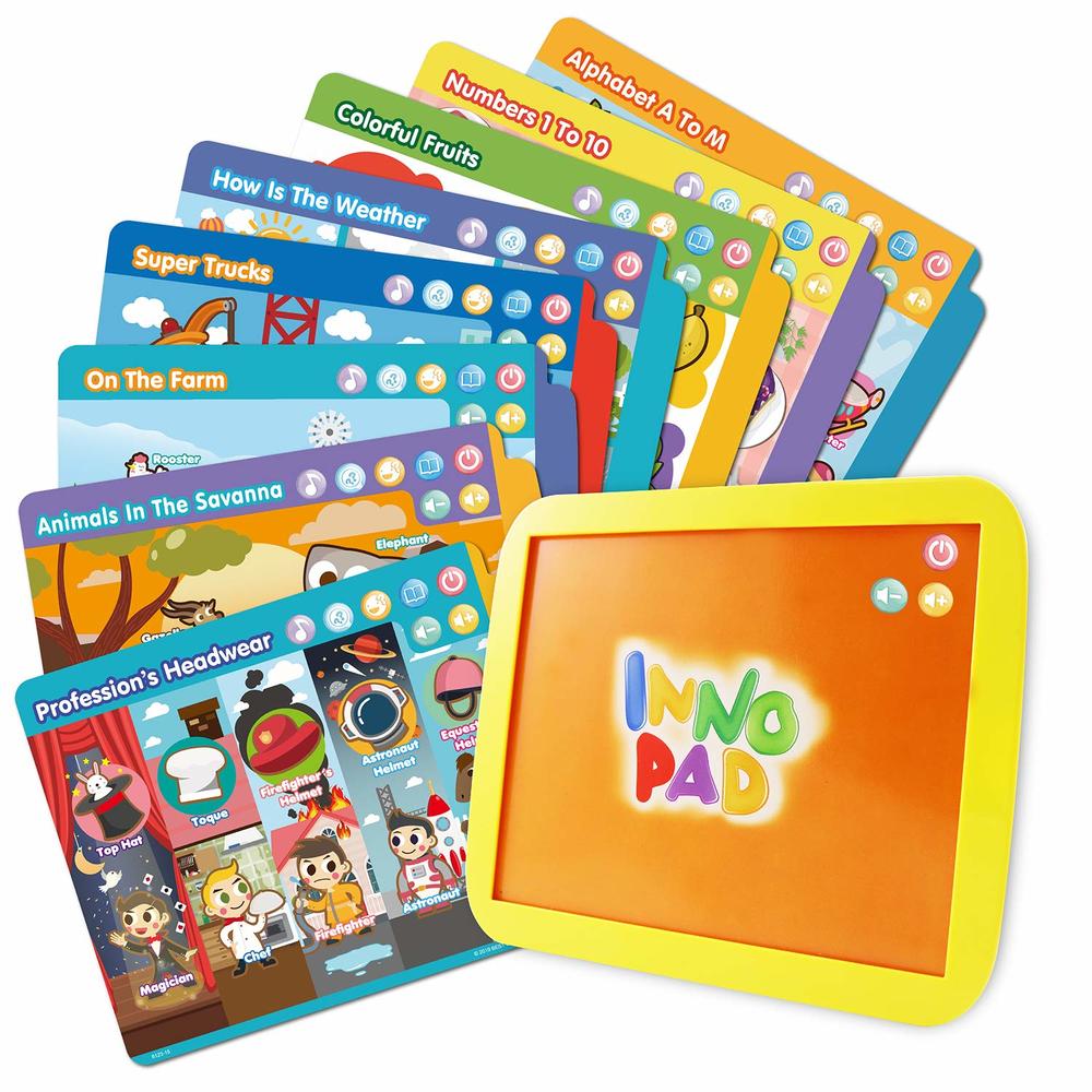 BEST LEARNING INNO PAD Smart Fun Lessons - Educational Tablet Toy to Learn Alphabet, Numbers, Colors, Shapes, Animals, Transport