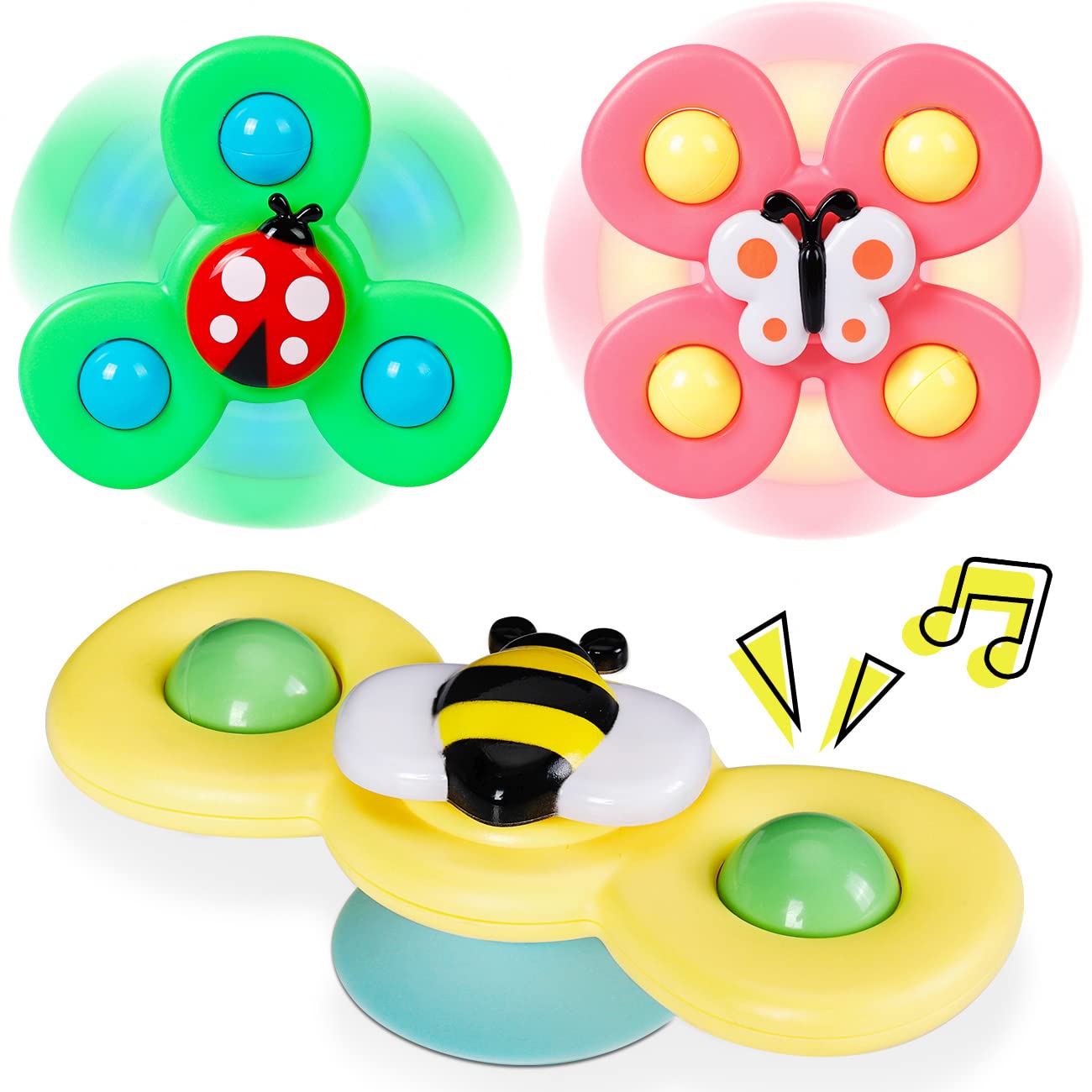 NARRIO Suction Cup Spinner Toys for 1 Year Old Boy, Spinning top Baby Toys 12-18 Months, First Christmas Birthday Baby Gifts for 1 Year