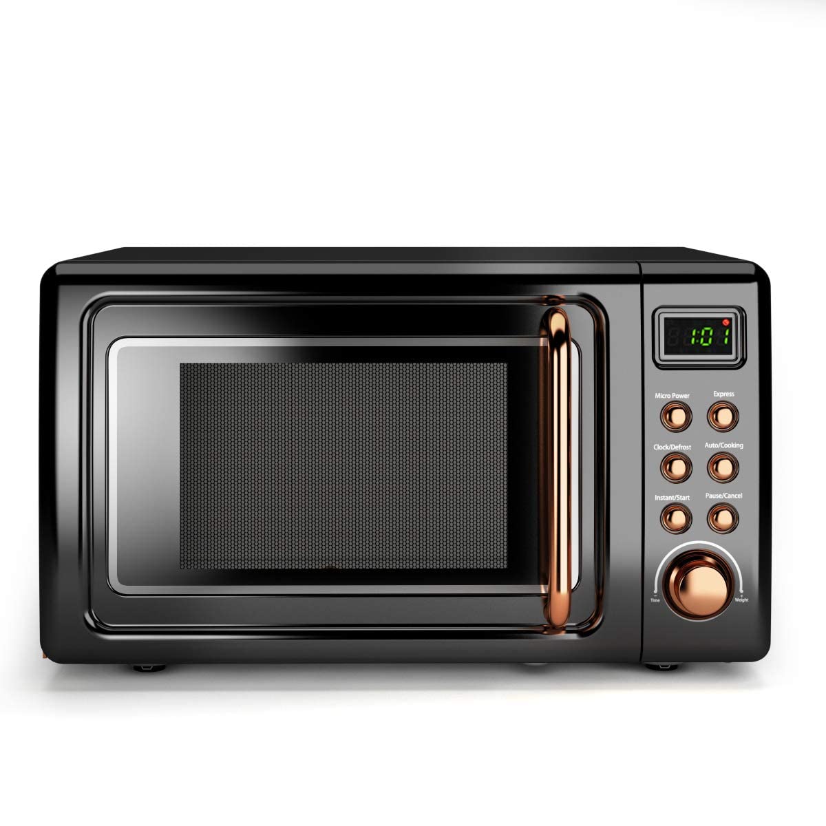 Nightcore Retro countertop Microwave Oven, Large 07cuft, 700-Watt, cold Rolled Steel countertop with Time Setting, glass Turntable Plate,
