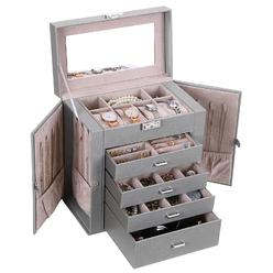 ANWBROAD Jewelry Box for Women with Removable Drawers Large Jewelry Box Organizers in Different Ways for All Your Jewelry Sturdy