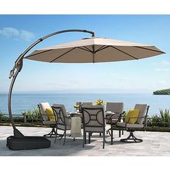 kmart patio umbrella Replacement Canopy for Essential Garden 10ft Offset button tilt make it easy to position it exactly where you want it Instahut 3m Outdoor Umbrella Pole