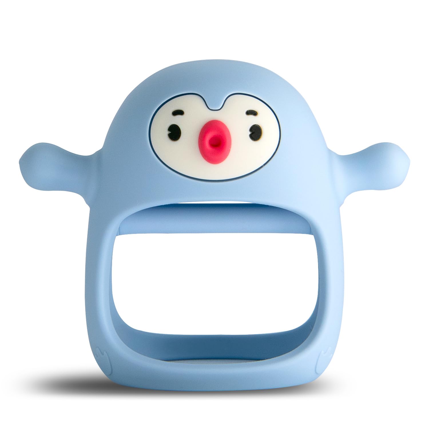 Smily Mia Teething Toys for Babies 0-6 Months, Never-Drop Penguin Teether for Babies 3-6Months,Soothing Teether for Infants &New