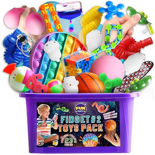Fun Kidz Fidget Pack Box for Boys Girls 4-12, FunKidz Fidget Toys