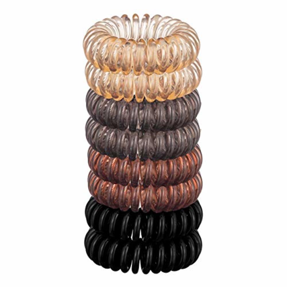 Kitsch Spiral Hair Ties for Women - Waterproof Ponytail Holders for Teens | Stylish Phone Cord Hair Ties & Hair Coils for Girls