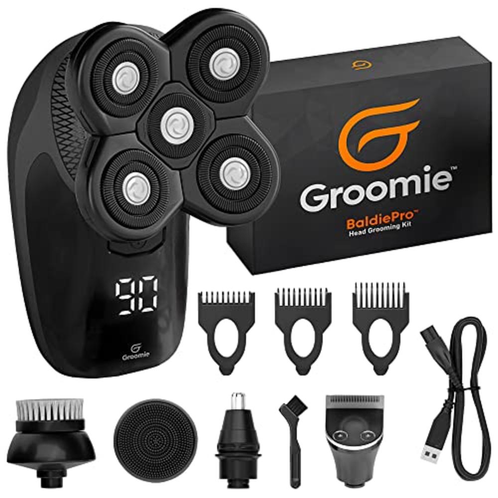GROOMIE BaldiePro - Cordless Head Shavers for Bald Men - Comfort Head Shaver - Bald Head Care for Men - Easy Use Palm Shaver for