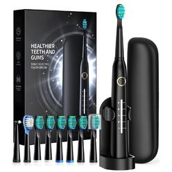 TEETHEORY Sonic Electric Toothbrush for Adults, Power Electric Toothbrush with 8 Brush Heads, Travel Case, 40000 VPM Deep Clean 5 Modes, R