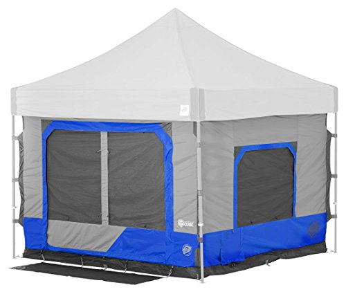 E-Z UP camping cube 64, converts 10 Straight Leg canopy into camping Tent, Royal Blue (canopyShelter NOT included)