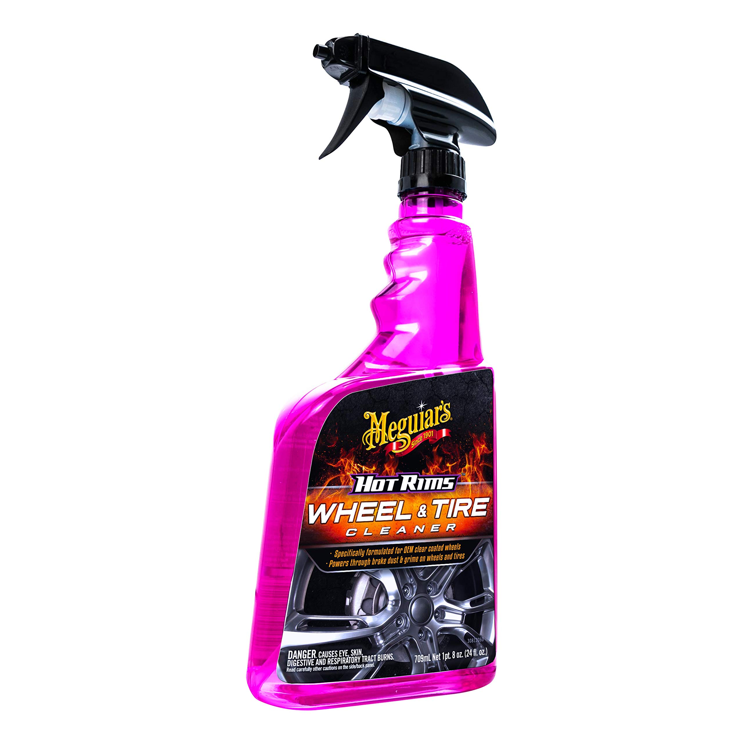 Meguiars Meguiar's Hot Rims Wheel & Tire Cleaner, Powers Through Brake Dust & Grime - 24 Oz Spray Bottle