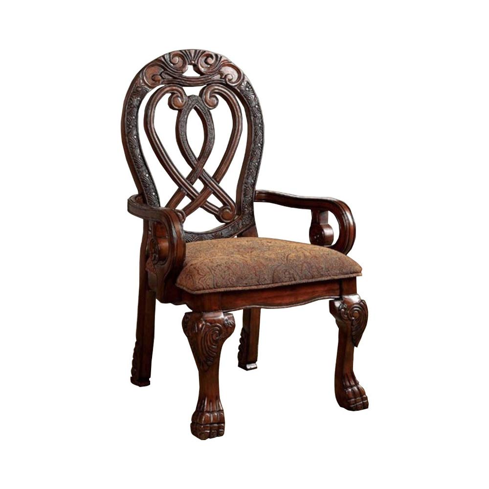 Benzara , Set of Two, Cherry Wyndmere Traditional Arm Chair (Set of 2), Finish