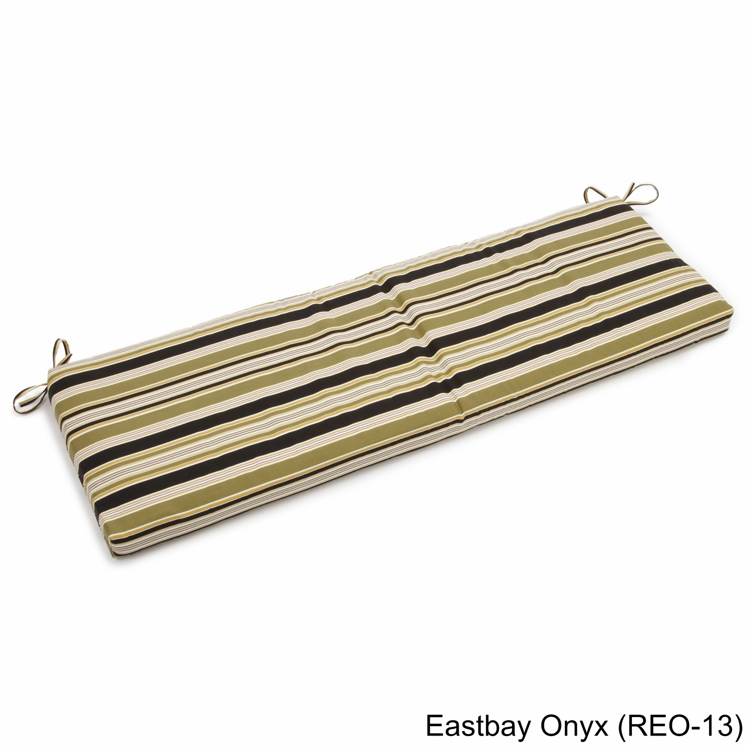 Blazing Needles 60-inch by 19-inch Spun Polyester Bench Cushion - Eastbay Onyx