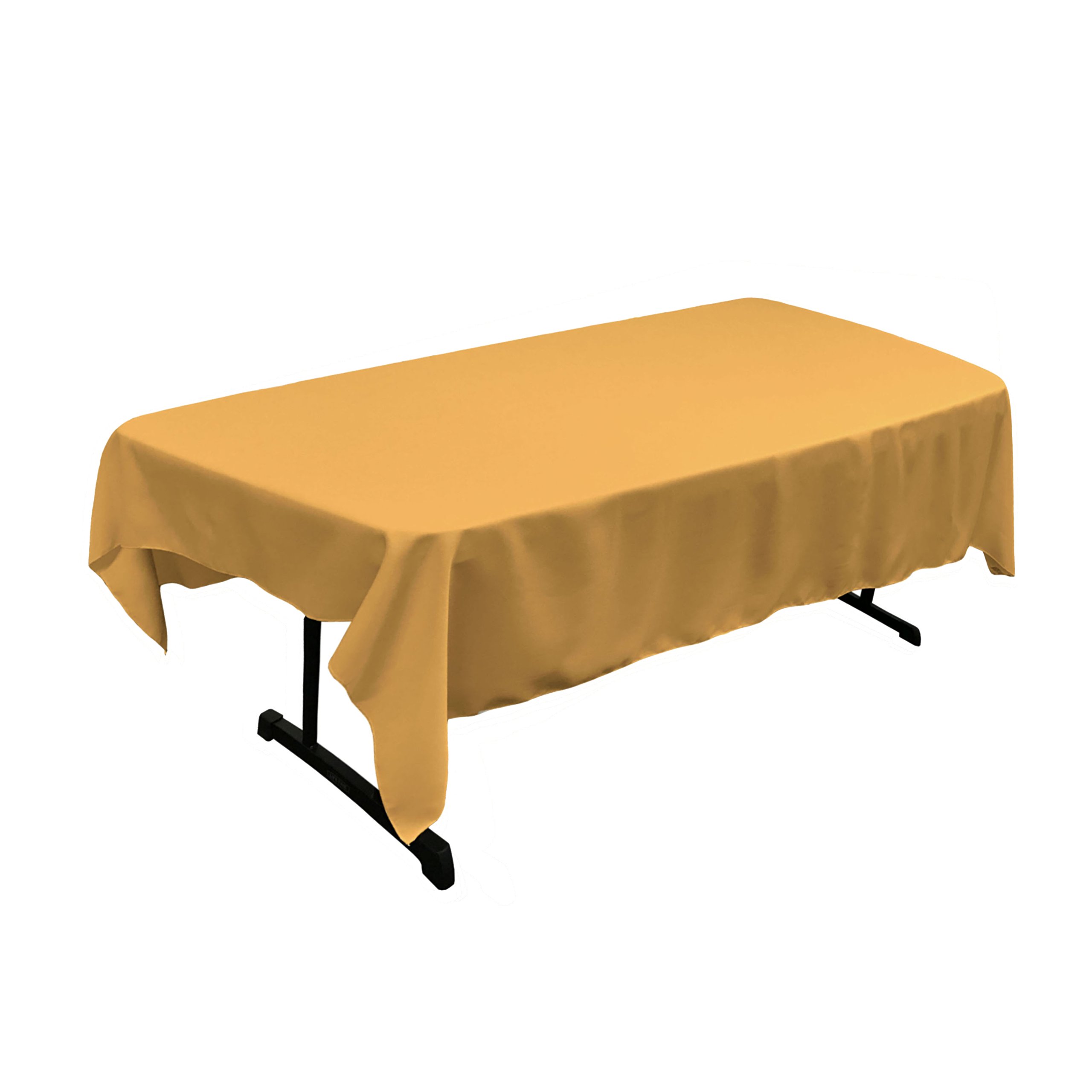 LA Linen Polyester Poplin Washable Rectangular Tablecloth, Stain and Wrinkle Resistant Table Cover 60x84, Fabric Table Cloth for