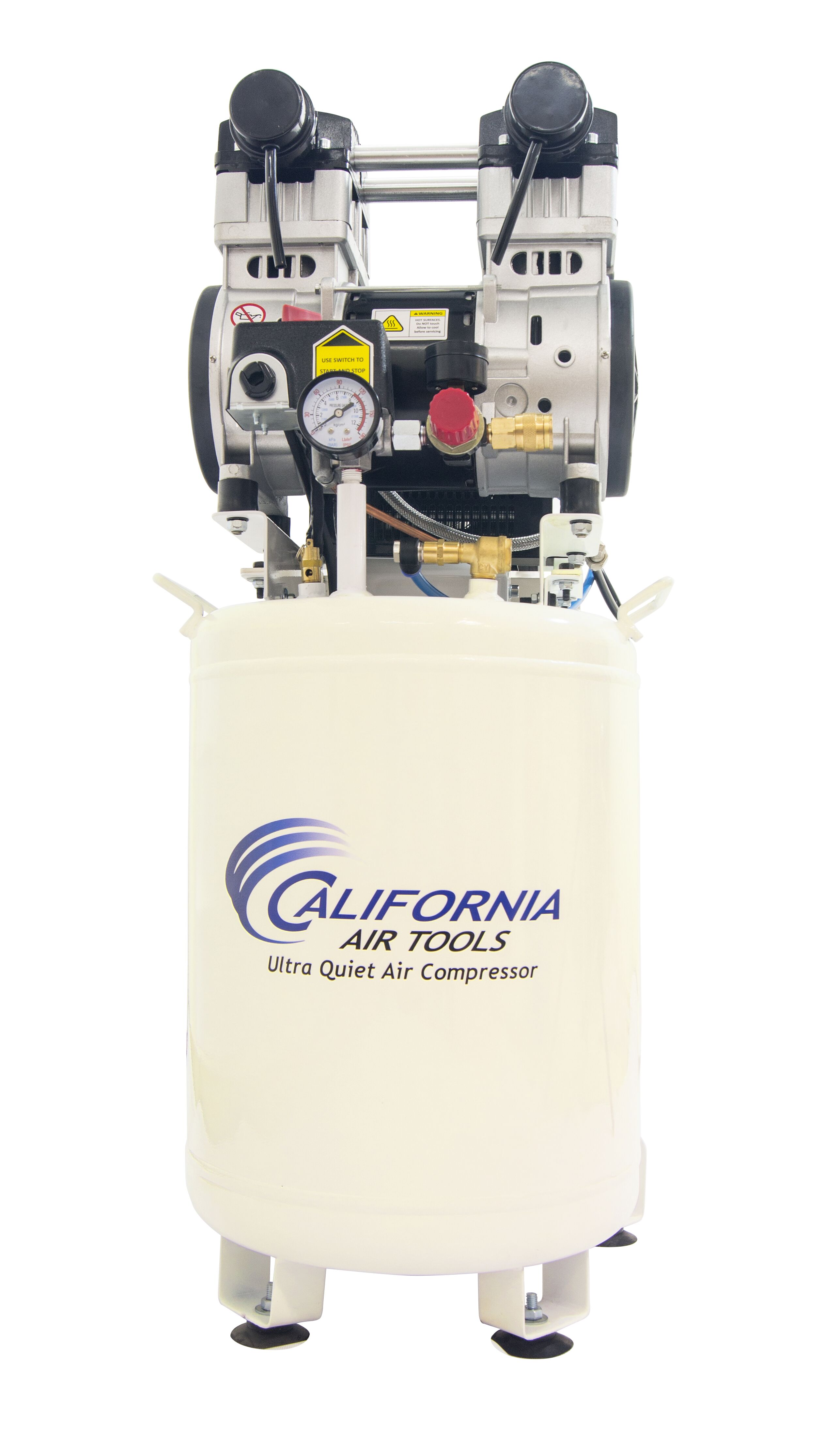 California Air Tools 10020DCAD-22060 Ultra Quiet  & Oil-Free  2.0 Hp, 10.0 Gal. Steel Tank Air Compressor with Air Drying System