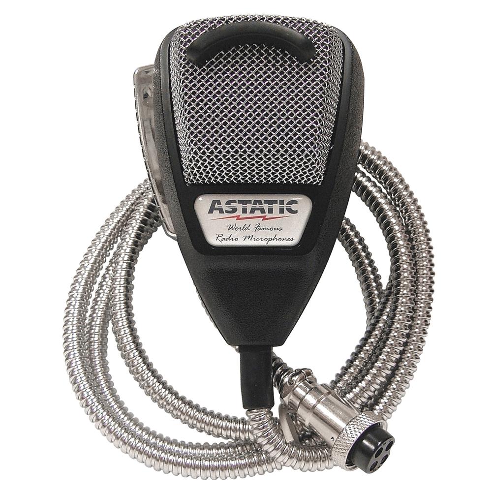 Astatic Noise Cancelling 4-Pin CB Mic  Silver