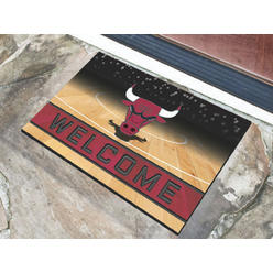 Fanmats Chicago Bulls Door Mat 18x30 Welcome Crumb Rubber - Special Order
