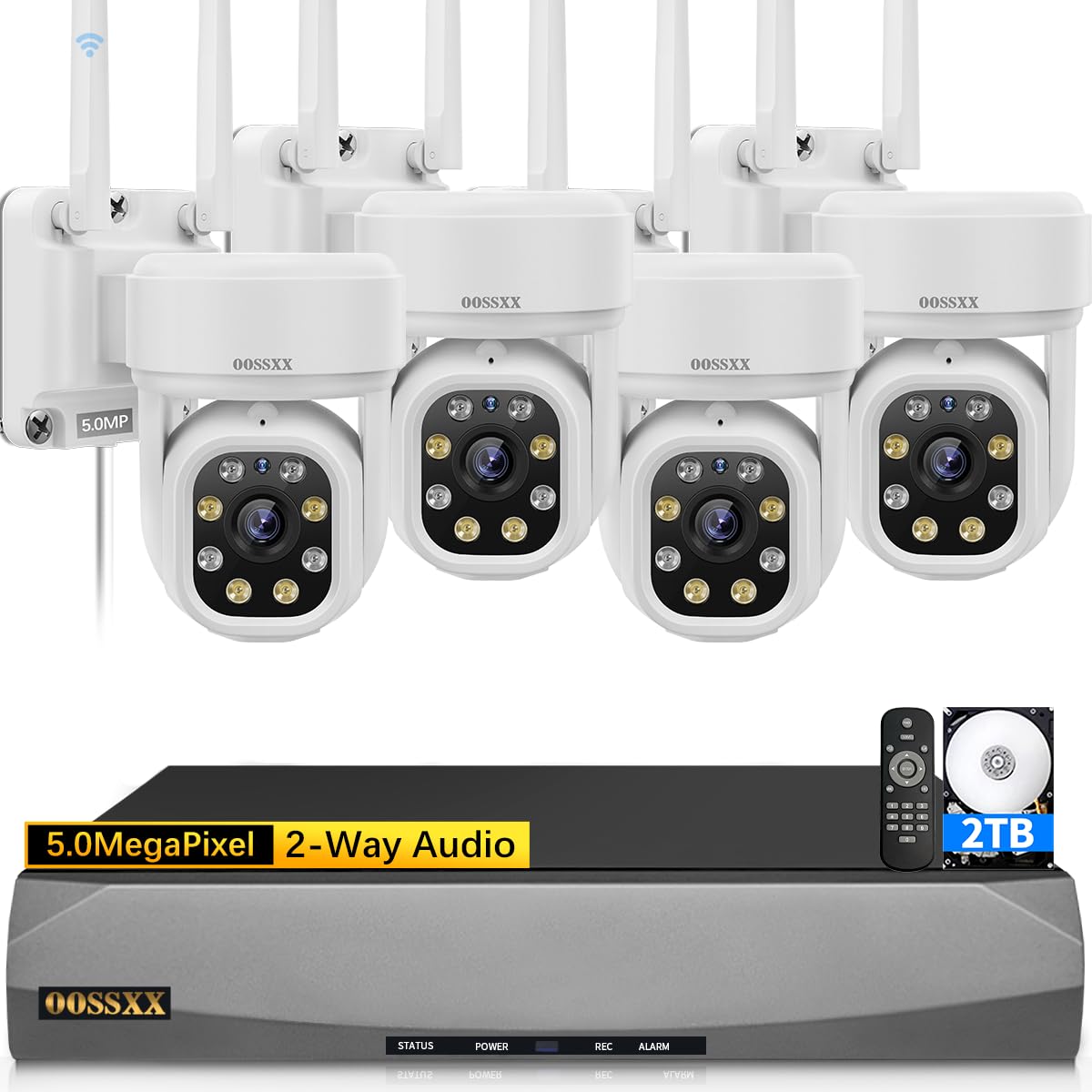 OOSSXX (Auto-Vidoe Tracking 2-Way Audio) WiFi PTZ Outdoor