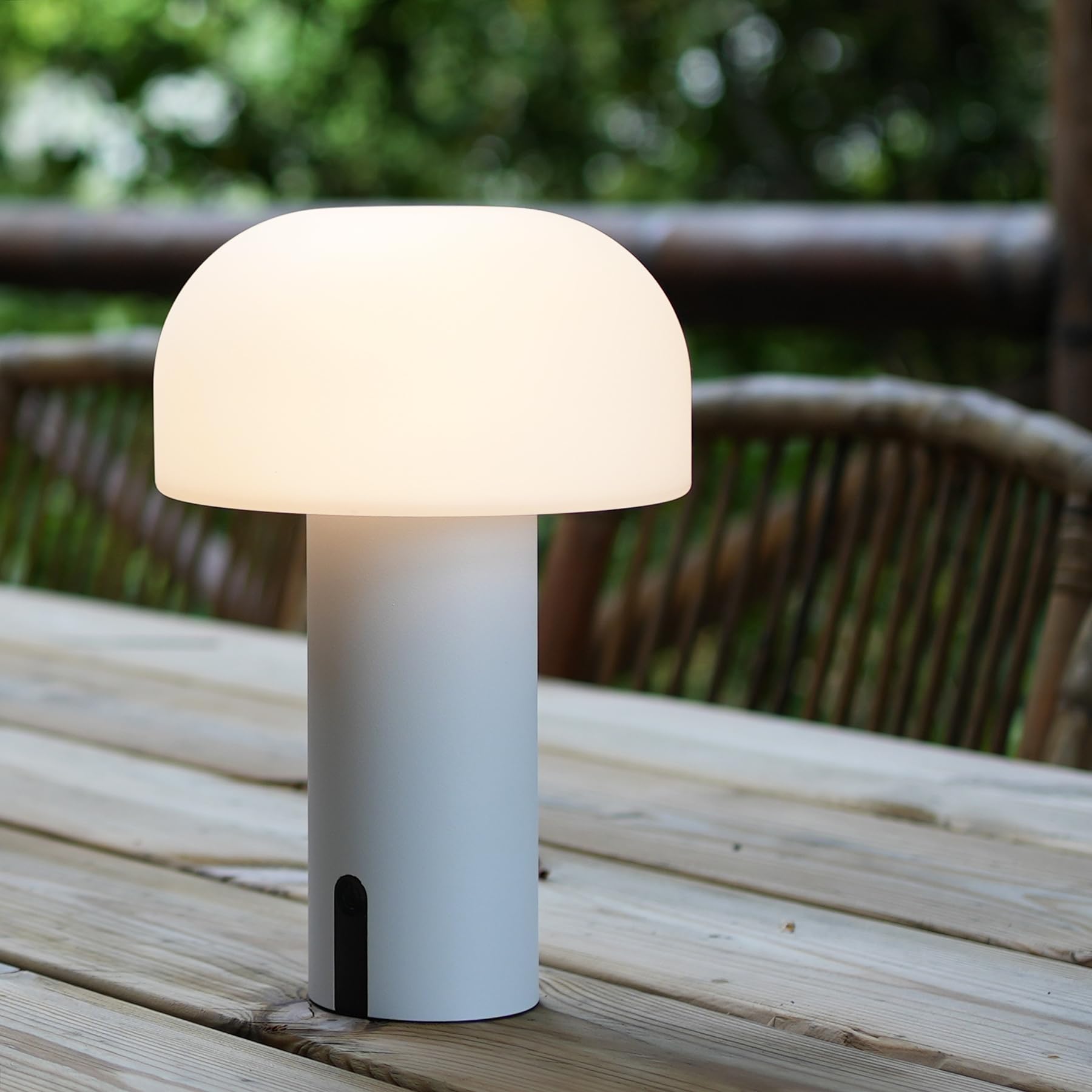 WEILAILUX Outdoor Mushroom Table Lamp Waterproof, Cordless