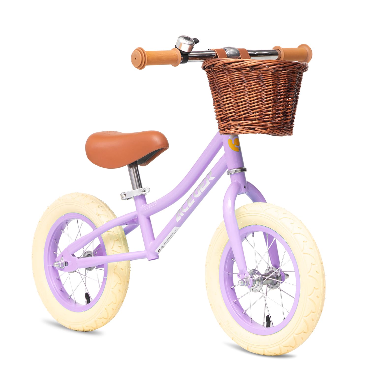 ACEGER 12 Kids Balance Bike with Basket No Pedal Toddler - Main Image