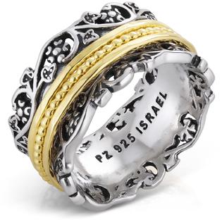 pz PZ Paz Creations YG925 Sterling Silver Ring With Gold Over