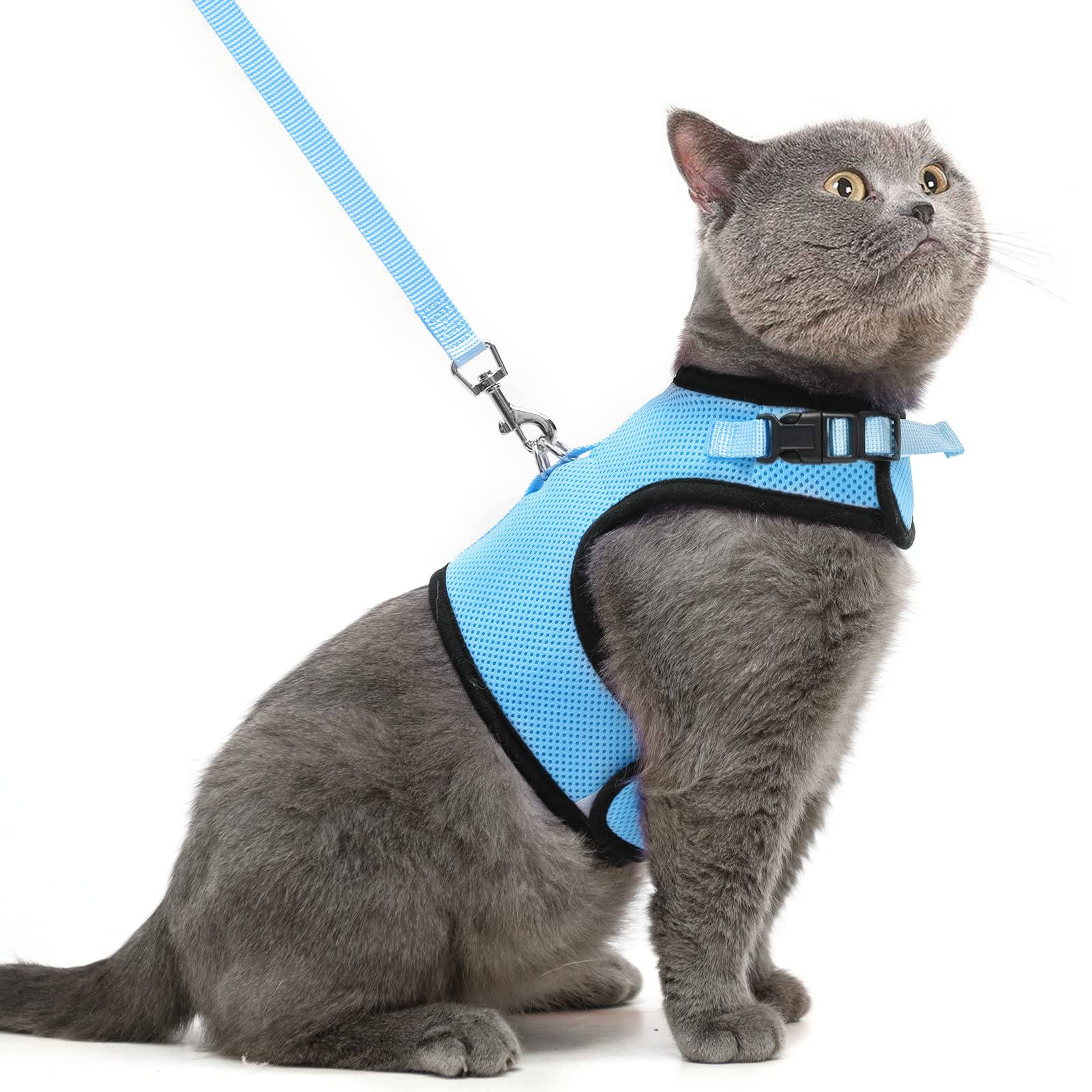 PUPTECK Soft Mesh Cat Vest Harness and Leash Set Puppy