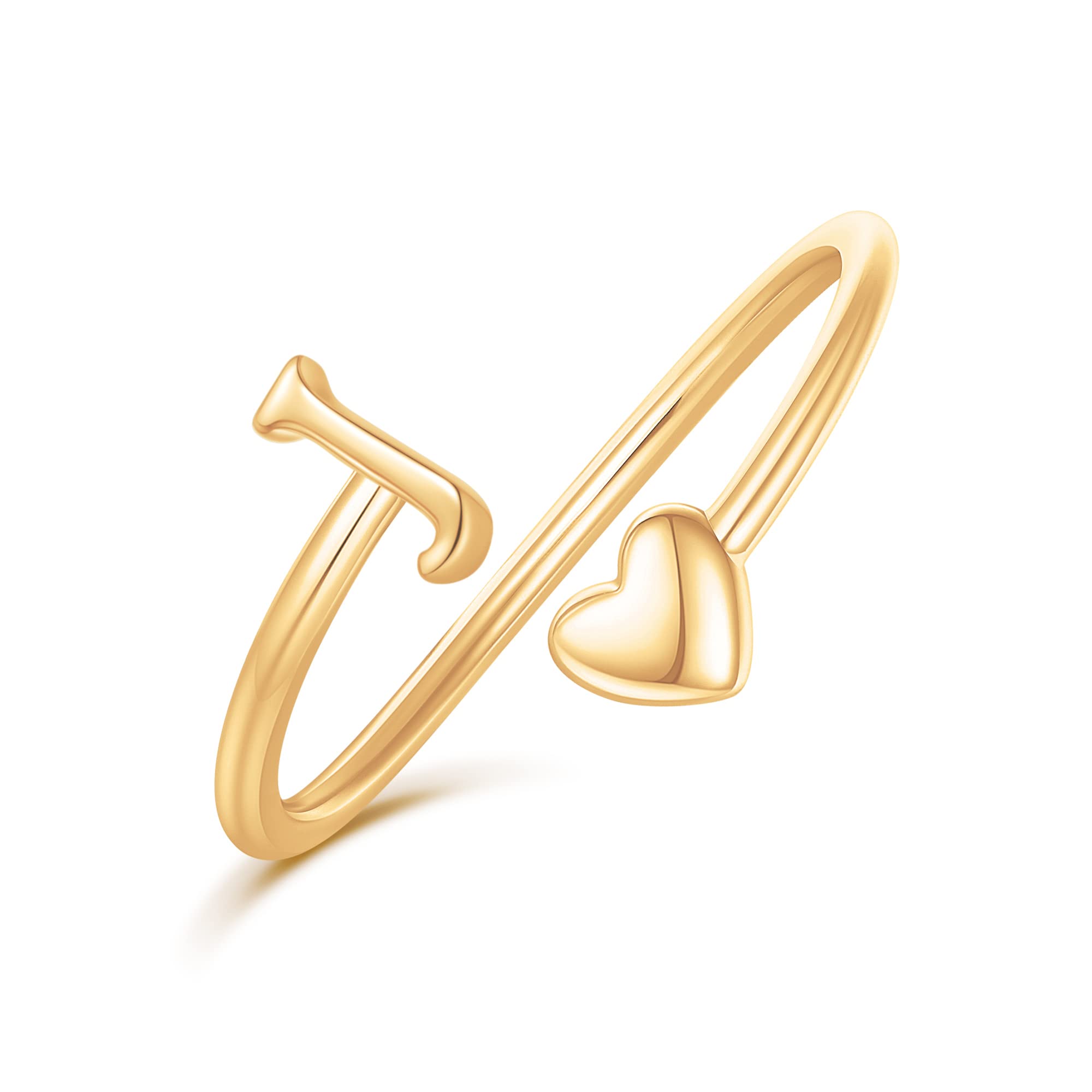 Ailetop Gold Rings for Women Teen Girls14k Gold Plated Adjustable