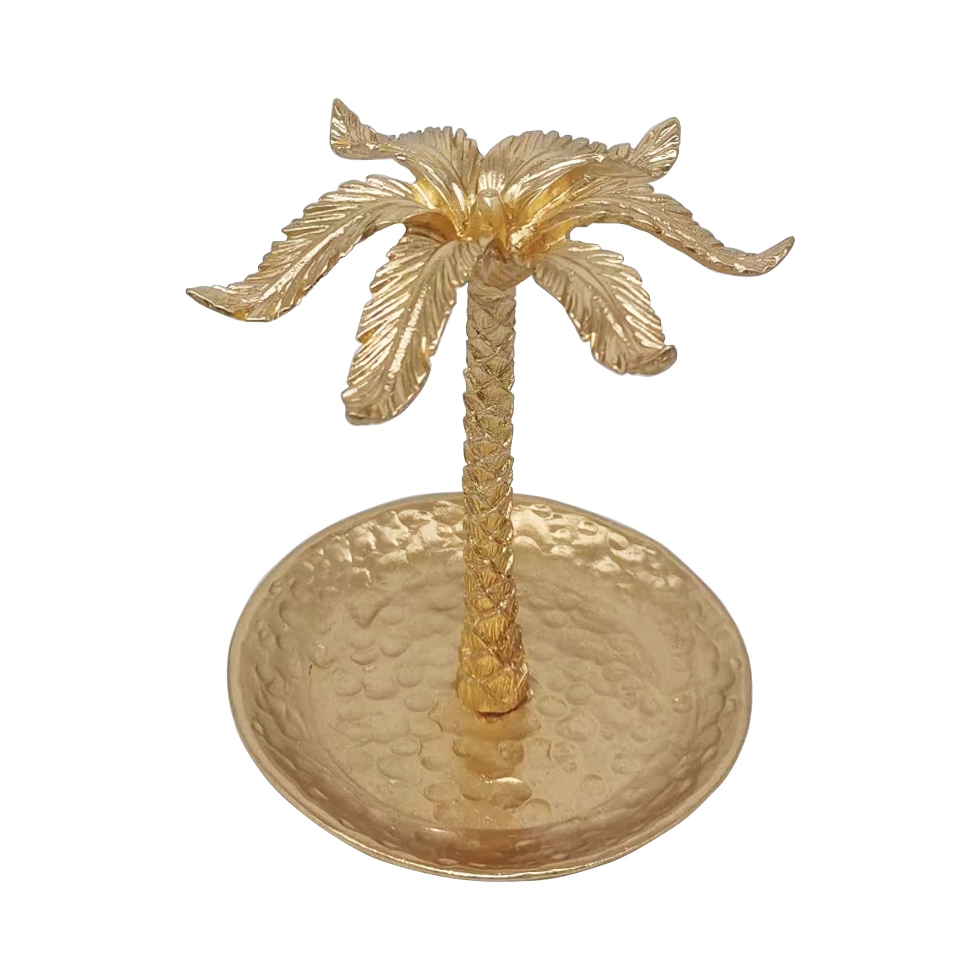Tricune Metal Ring Dish Holder for Jewelry Coconut Tree Jewelry Dish Ring  Holder Trinket Dish Jewelry Organizer for Dresser Christmas