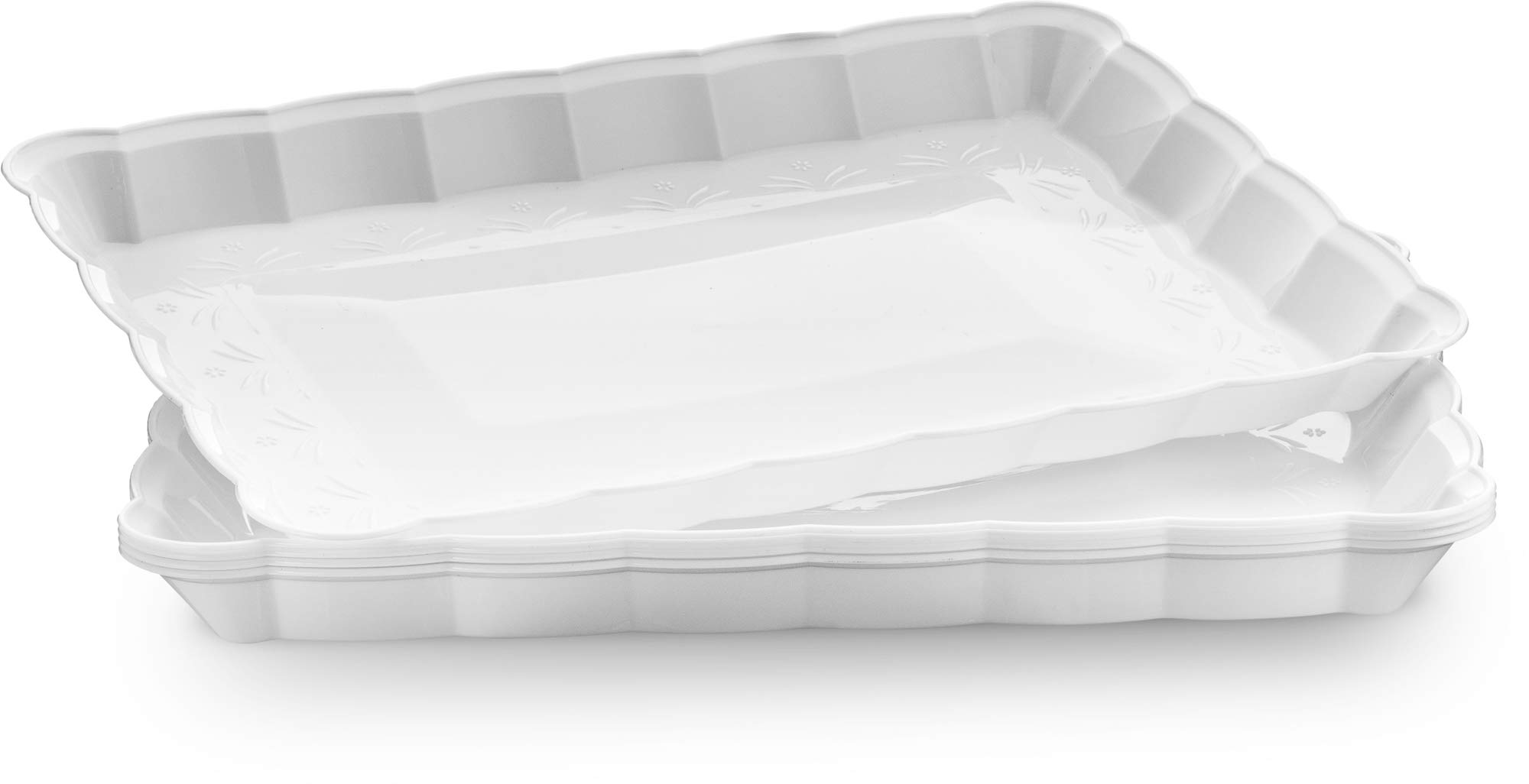 Plasticpro Plastic Serving Trays Serving Platters Rectangle 9X13
