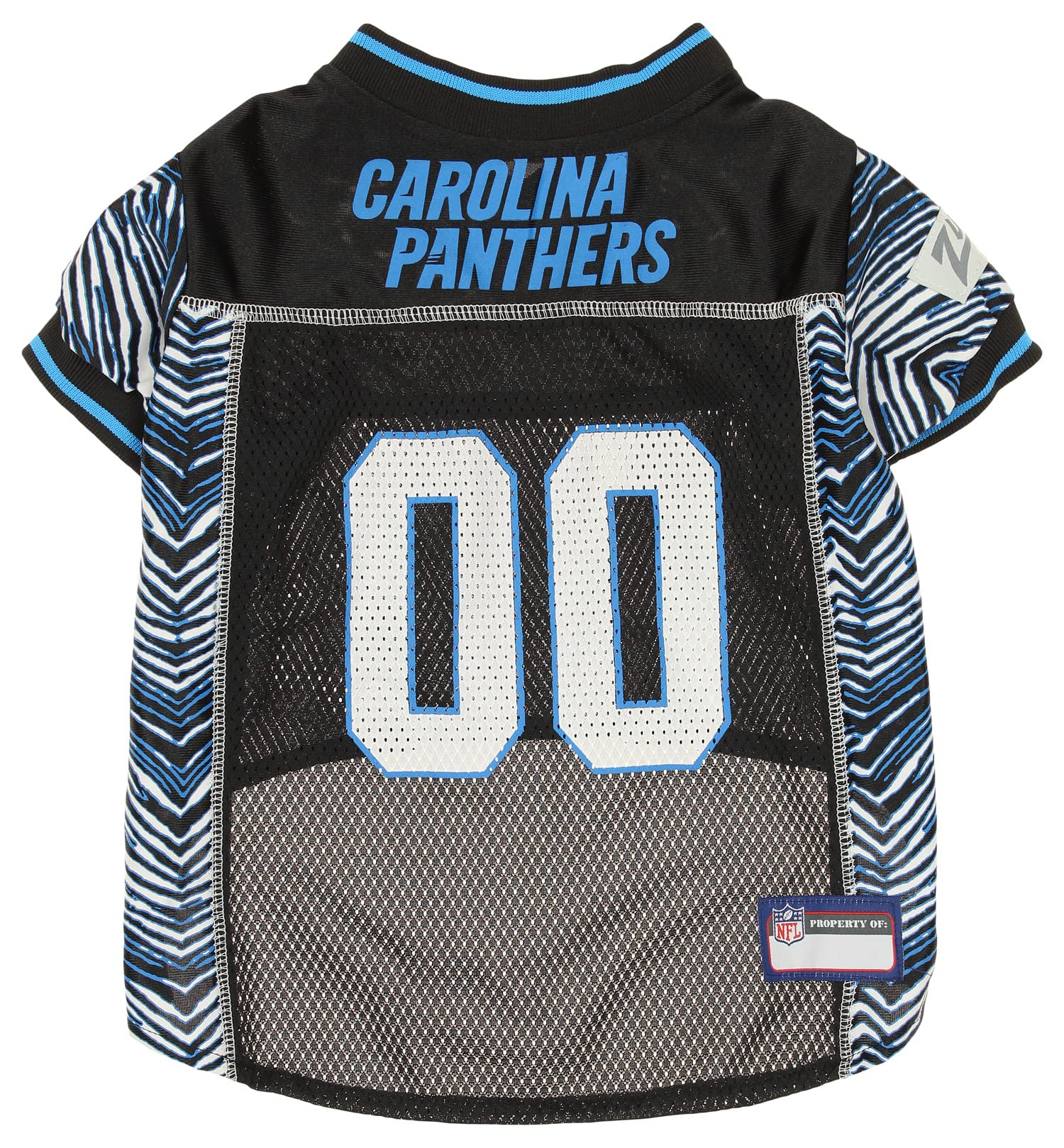Zubaz NFL Team Pet Jersey for Dogs Carolina Panthers Large