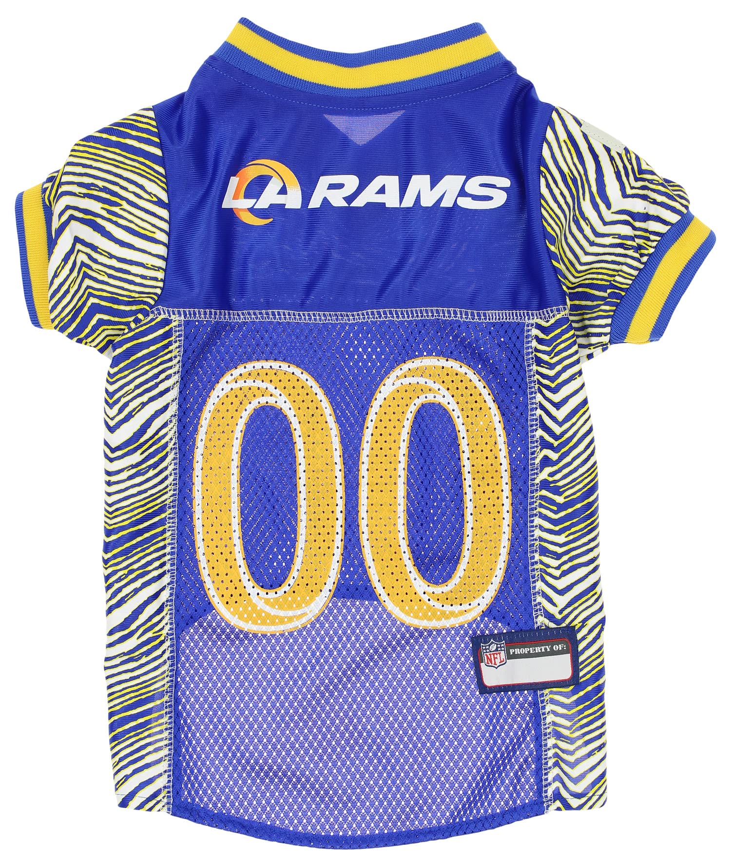 Zubaz NFL Team Pet Jersey for Dogs Los Angeles Rams Medium