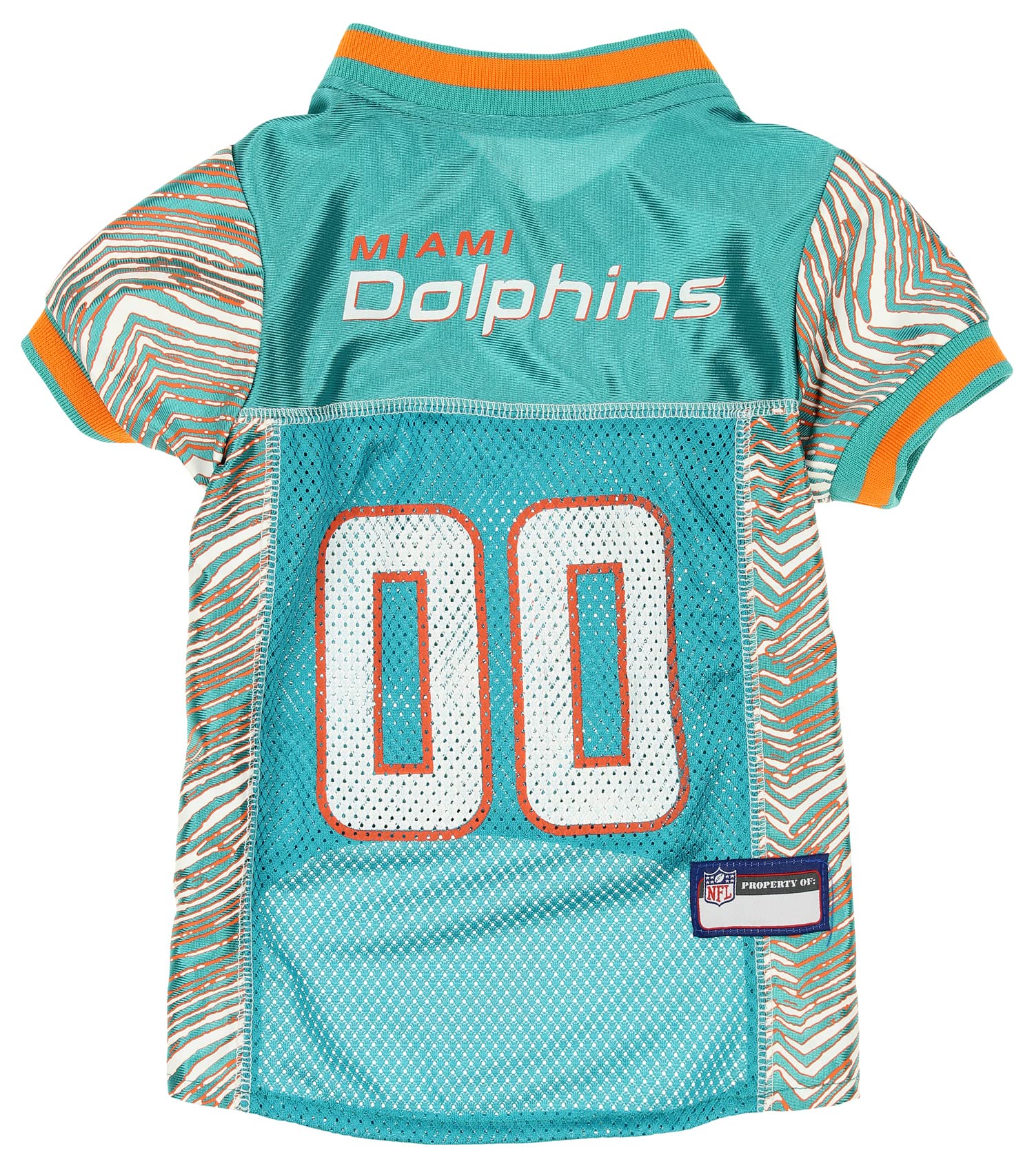 Zubaz NFL Team Pet Jersey For Dogs, Miami Dolphins, Large
