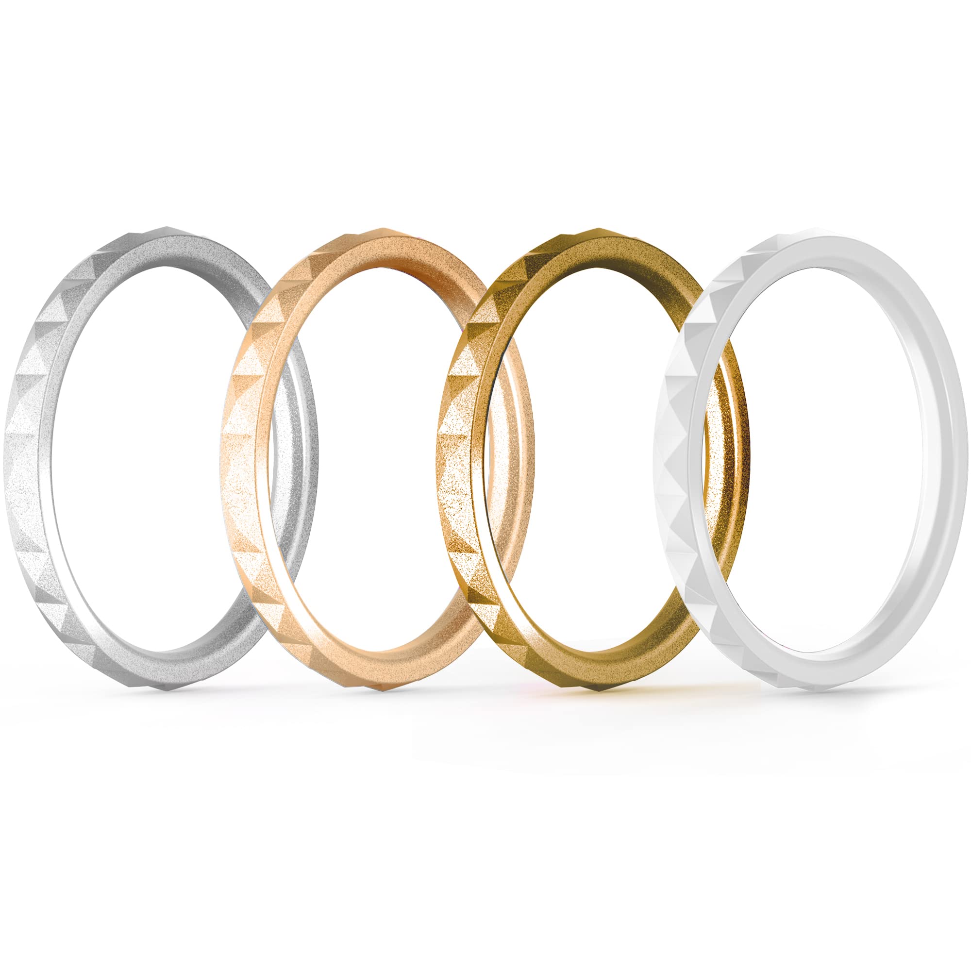 ThunderFit Thin and Stackable Silicone Rings Rings Silicone