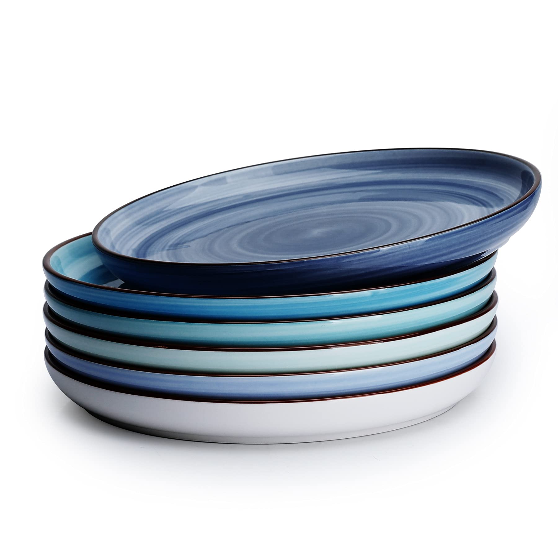 Sweese Porcelain Round Dessert Salad Plates Set of 74 Inch