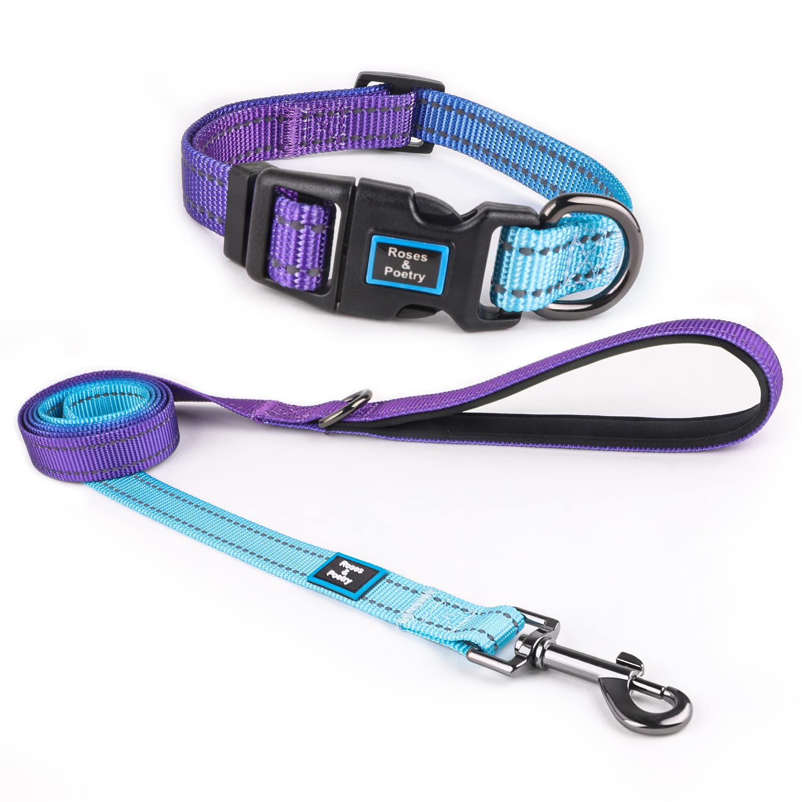 Roses&Poetry RosesPoetry Reflective Dog Collar and Lead with