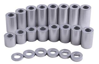Aluminum Spacer Bushings – 1/2” OD X 3/8” ID, Choose Length, Round Unthreaded Standoffs – 6061 Aluminum, Tumbled Finish, 10 Pack