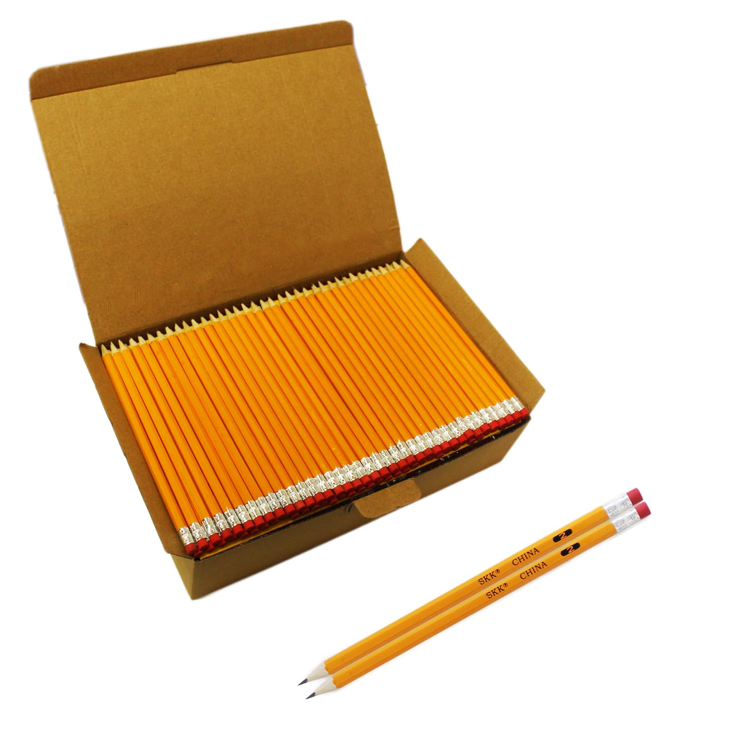 7003 SKKSTATIONERY 200 Count Presharpened 2 Pencils 2 HB Lead Bulk Box  Pencil Pencils No 2 Yellow Pencils with Erasers number, image size:1500x1500